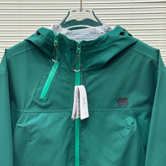 Dark Green Oblique Zipper Hooded Jacket Kolon Sport - Picture 7 of 9